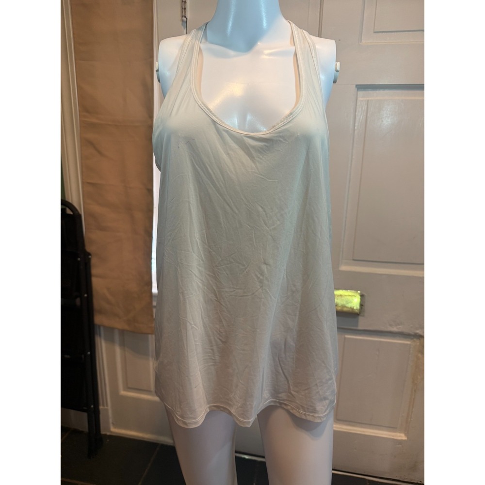 Lululemon Tank Women's White Open Back Sleeveless Workout Top Yoga Tennis